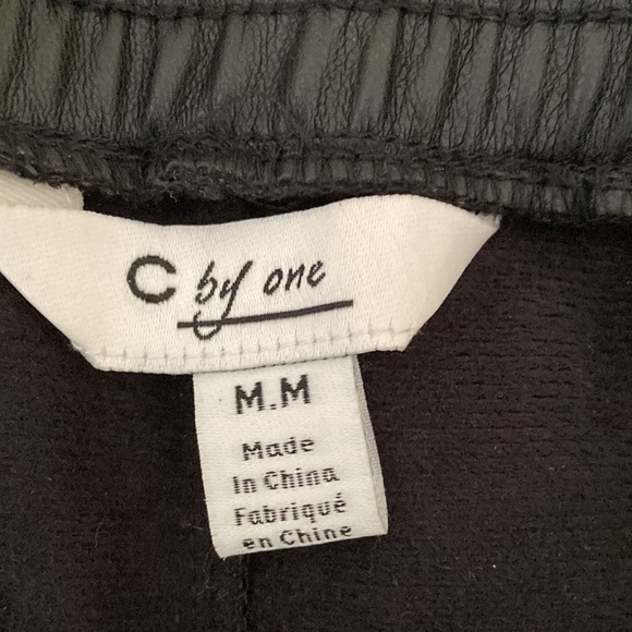 EUC Vegan Leather Joggers - Picture 5 of 7